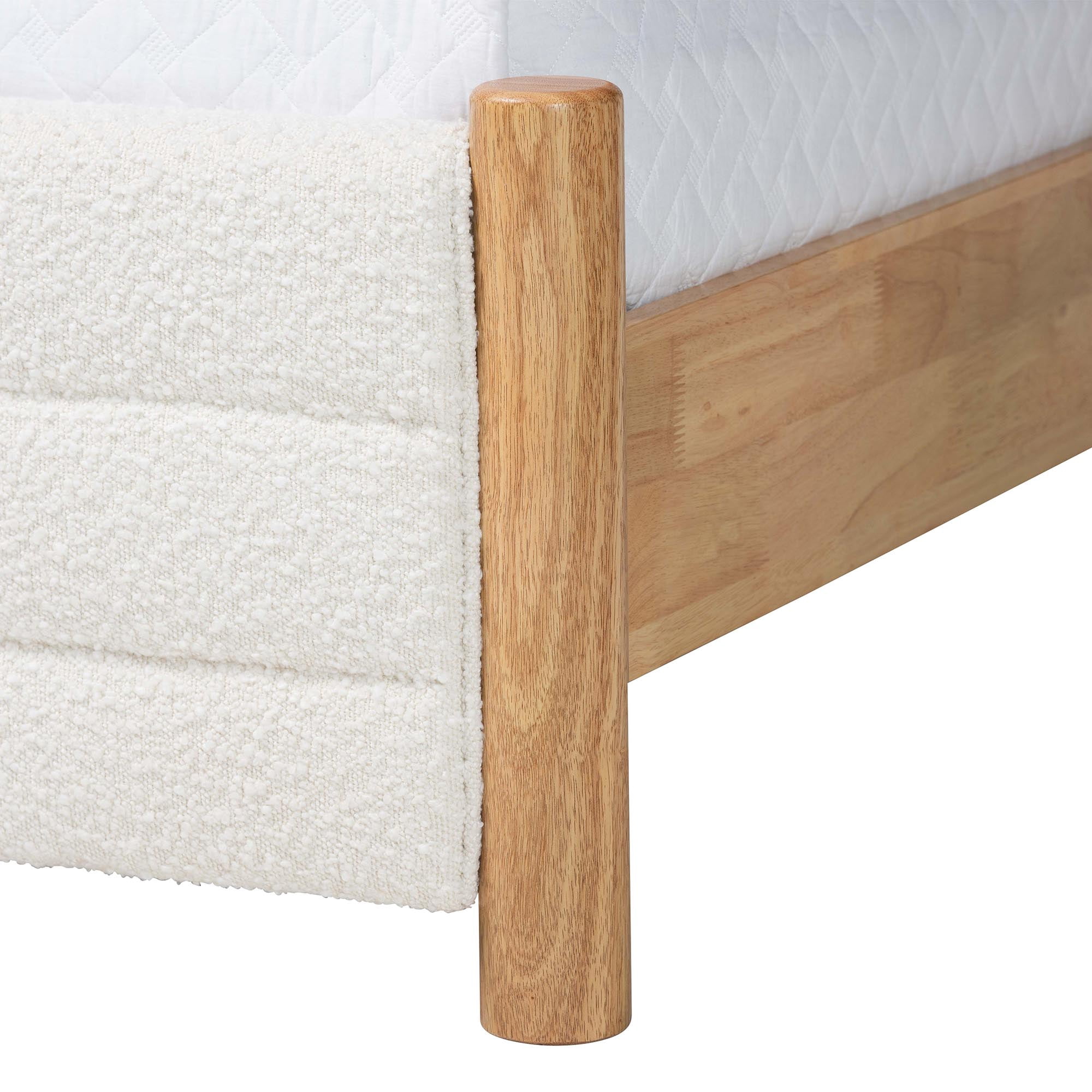 Baxton Studio Eilert Modern Platform Bed, Queen, Cream