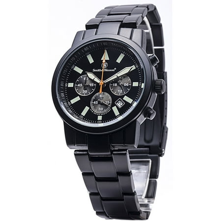 Pilot Black Stainless Steel Watch Chronograph