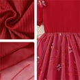thumbnail image 6 of XEGLSBU Girls Dresses 5T/6 Elegant Girls Party Dress with Skirt and Floral Embroidery for Celebration Red Size 4-5 Years, 6 of 8
