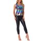 thumbnail image 2 of INSPIRAR CHIC Top de Tirantes Metálico para Mujeres Fiesta de Halloween Brillante Sparkly Holográfico Cami Top XS Multicolor, 2 of 4