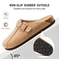 thumbnail image 5 of Ecetana Womens Suede Clogs Comfort Slip-On Mules with Adjustable Buckle Strap Indoor Outdoor Sandals, 5 of 7