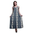 thumbnail image 1 of Bimba Robe Longue Maxi Imprimée à Bretelles Spaghetti Ajustables en Rayonne Florale pour Femmes Boho-Très Petite, 1 of 4