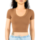 thumbnail image 1 of Playera Mujer Casual Crop Top Stretch Cómoda Blusa Corta, 1 of 5