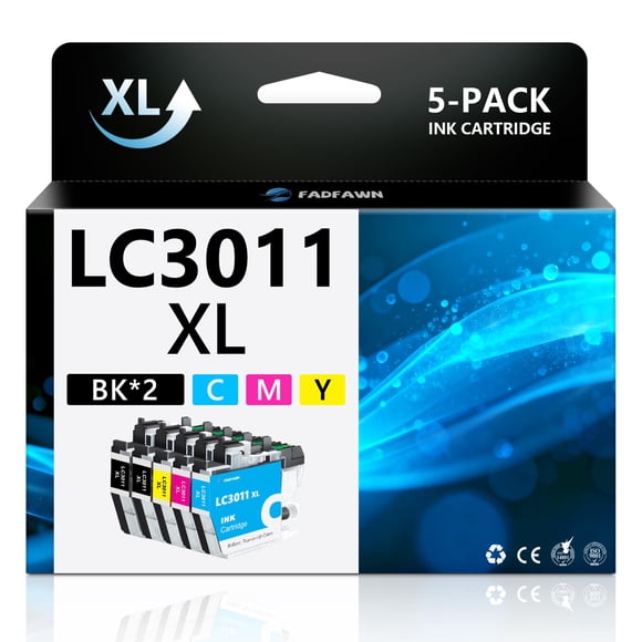 Cartuchos de tinta FADFAWN LC3011XL, repuesto, paquete de 5