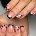 thumbnail image 1 of Press on Nails BMKKOT con forma de corazón negro para San Valentín, 24 unidades, 1 of 7