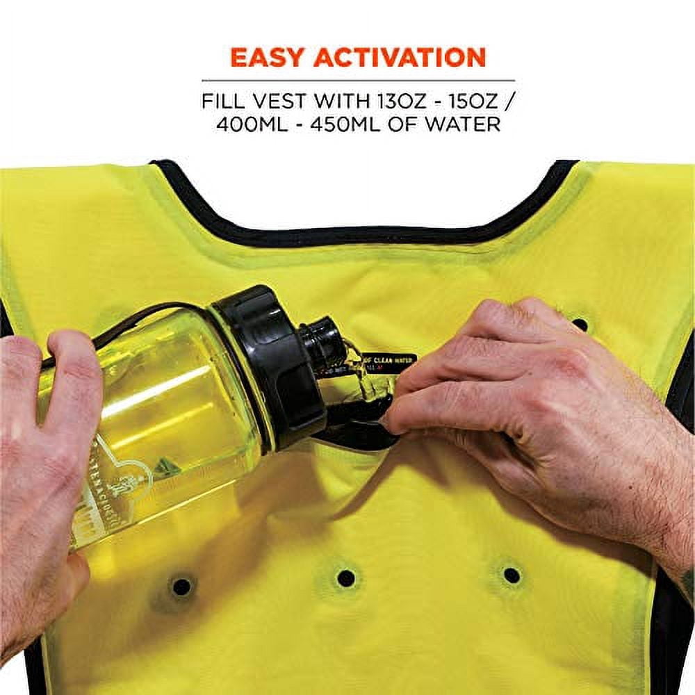 Ergodyne Chill-ItsÂ® 6687 Economy Dry Evaporative Cooling Vest, Lime, S/M