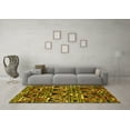 thumbnail image 3 of Ahgly Company Machine Washable Indoor Square Solid Yellow Modern Area Rugs, 6' Square, 3 of 4