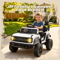 thumbnail image 2 of iYofe Ford Ford Bronco Raptor Electric Ride on Cars for Kids, 12V Powered Ride on Toys Truck with Remote Control, 4 Wheels, Spring Suspension, White, 2 of 7