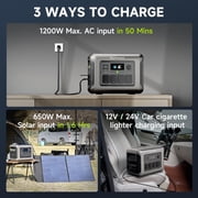 ALLPOWERS Solar Generator Set, 1600W 1056Wh LiFePO4 Portable Power Station with 400W Folding Solar Panel, Solar Charger Battery for Camping, Home Backup [Shipping Separately]