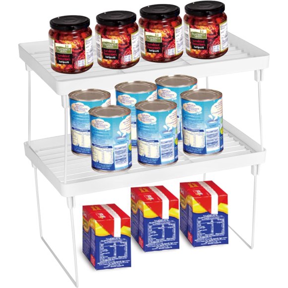 2 Pack Kitchen Cabinet Shelves for Kitchen Cupboard, Pantry, Refrigerator, Food and Utensils (L)