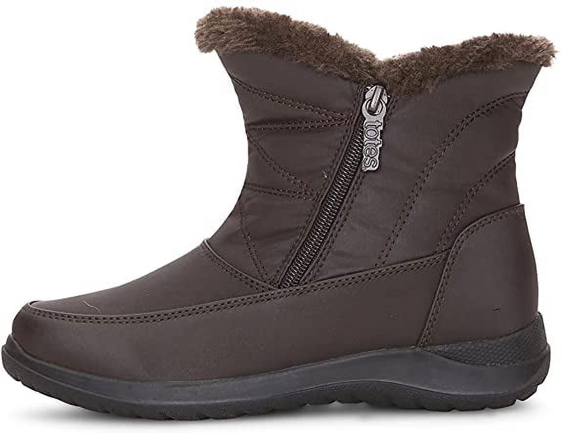 Totes Womens Cold Weather Boots Dalia - Brown, 6 Wide Width  display picture 1