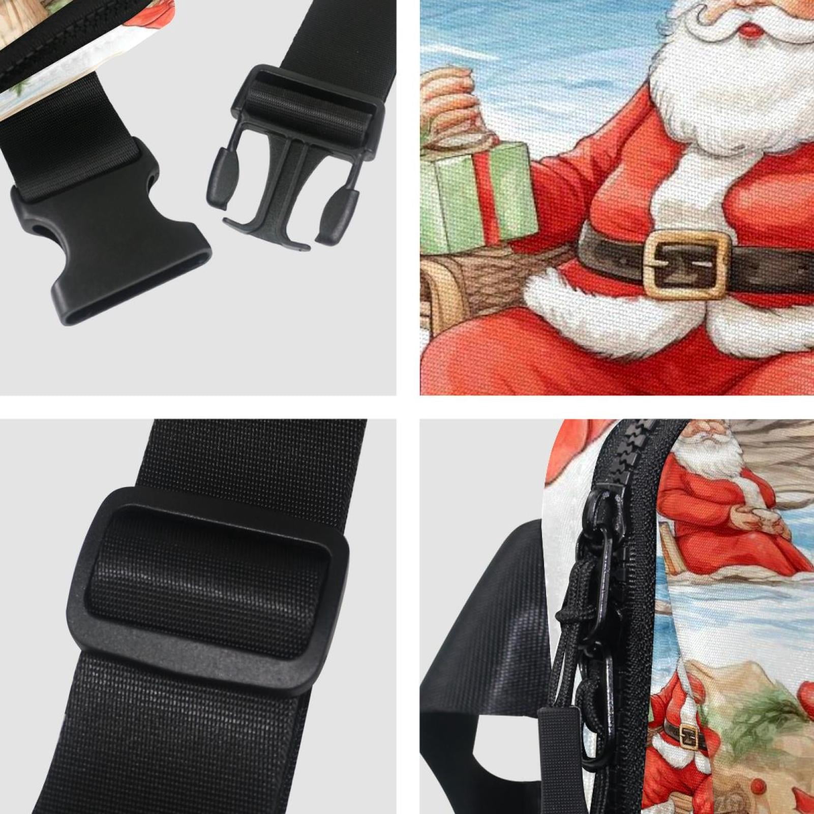 Santa Claus Adjustable Lightweight Waist Bags with Extension Strap, Unisex Running Belt Fanny Pack