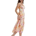 thumbnail image 5 of Women's Summer Midi Dress, Sleeveless Floral Print Flowy Tank Dress, 5 of 8
