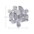 thumbnail image 2 of Anillo de flores de tres mariposas de 2.047 in para mujeres y niñas, delicado cristal de diamantes de imitación, mariposa abierta, anillos de compromiso, anillo de boda, joyería de moda, regalos BFF, 2 of 4