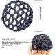 thumbnail image 4 of Hair Bun Cover Hair Net Handmade Knit Mesh Fabric Hair Bun Net for Girls Women Elastic Styling Hair Net Bun Hair Cover Pack of 3, 4 of 5