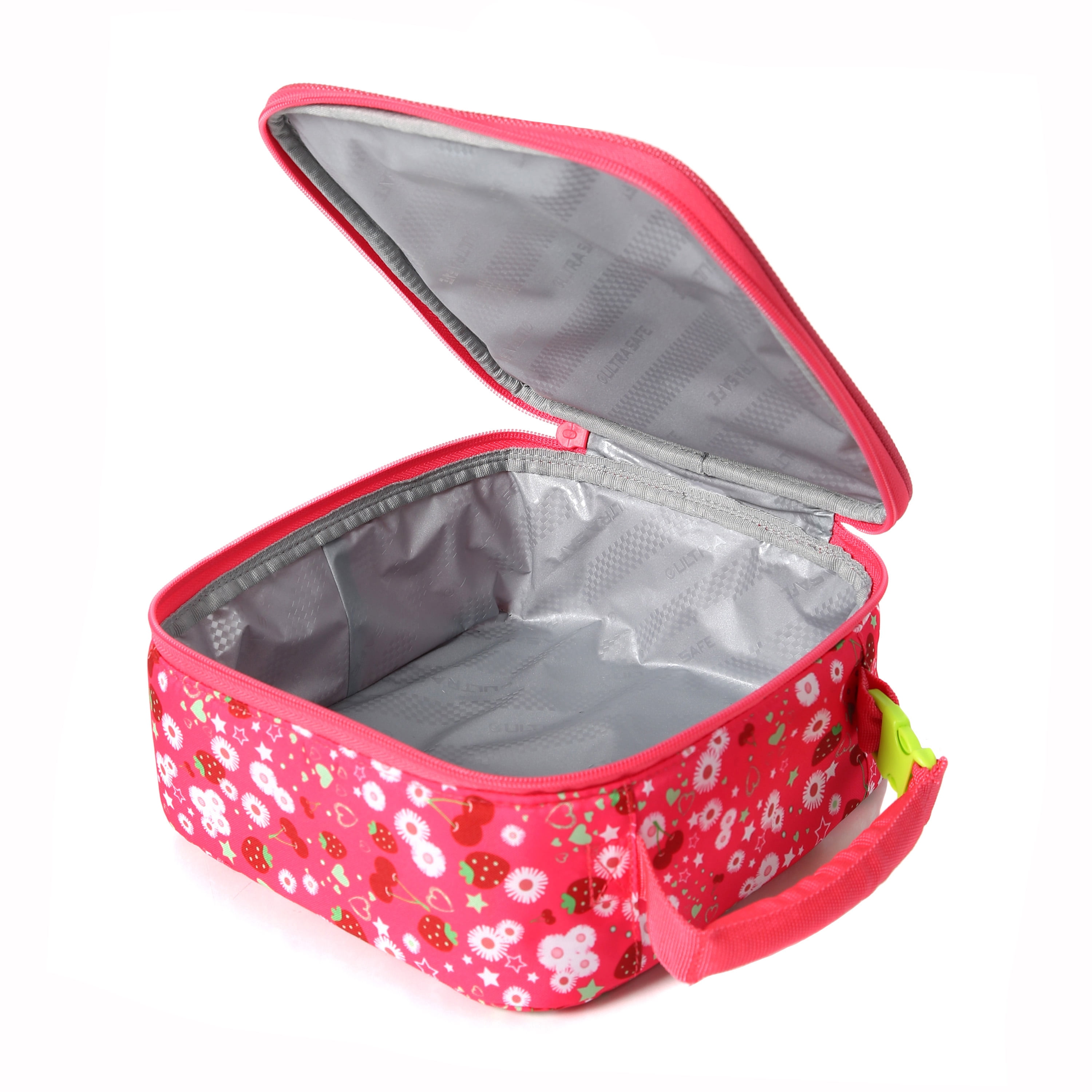 Arctic Zone Push & Pop Lunch Box Combo with Sensory Pop Handle, Ice Pack and Sandwich Container - Very Berry Cherry