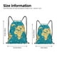 thumbnail image 2 of Fotbe World Map With Landmarks Bolsa Mochila con Cordón Estampada, Bolsa de Gimnasio Deportiva, Bolsa Cinch, Bolsa con Cordón para Hombres y Mujeres-Small, 2 of 6