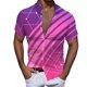 thumbnail image 1 of Camisas Para Hombre Manga Larga Hombres Casual Manga corta Primavera Verano Turndown Neck 3D Impreso Camisas Moda Top Blusa Camisas (Purple, M), 1 of 4