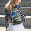 thumbnail image 5 of Disketp Largemouth Bass Jumping Out of The Water print Canvas Backpack Lightweight Travel Daypack Student Rucksack Laptop Backpack-Small, 5 of 5