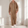 thumbnail image 2 of OJSFQUFP Men's Jumpsuit Couple Zipper Warm Plush Warm Sleepwear Jumpsuit, 2 of 5