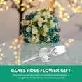 thumbnail image 4 of Weiweiguan Fleurs en Verre Roses en Cristal avec Tiges Figurines en Cristal Collection, 4 of 6