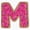 1pcs, variant on Sweet Glazed Jelly Donut Letter M Typography Initial Decal For Laptop Phone Sticker