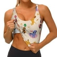 thumbnail image 3 of Honeii Dogs In Different Poses Patten Workout Crop Tank Top for Women Yoga Tank Tops Athletic Sports Shirts Exercise Undershirts,Sports Bra,Sports vest-Large, 3 of 8
