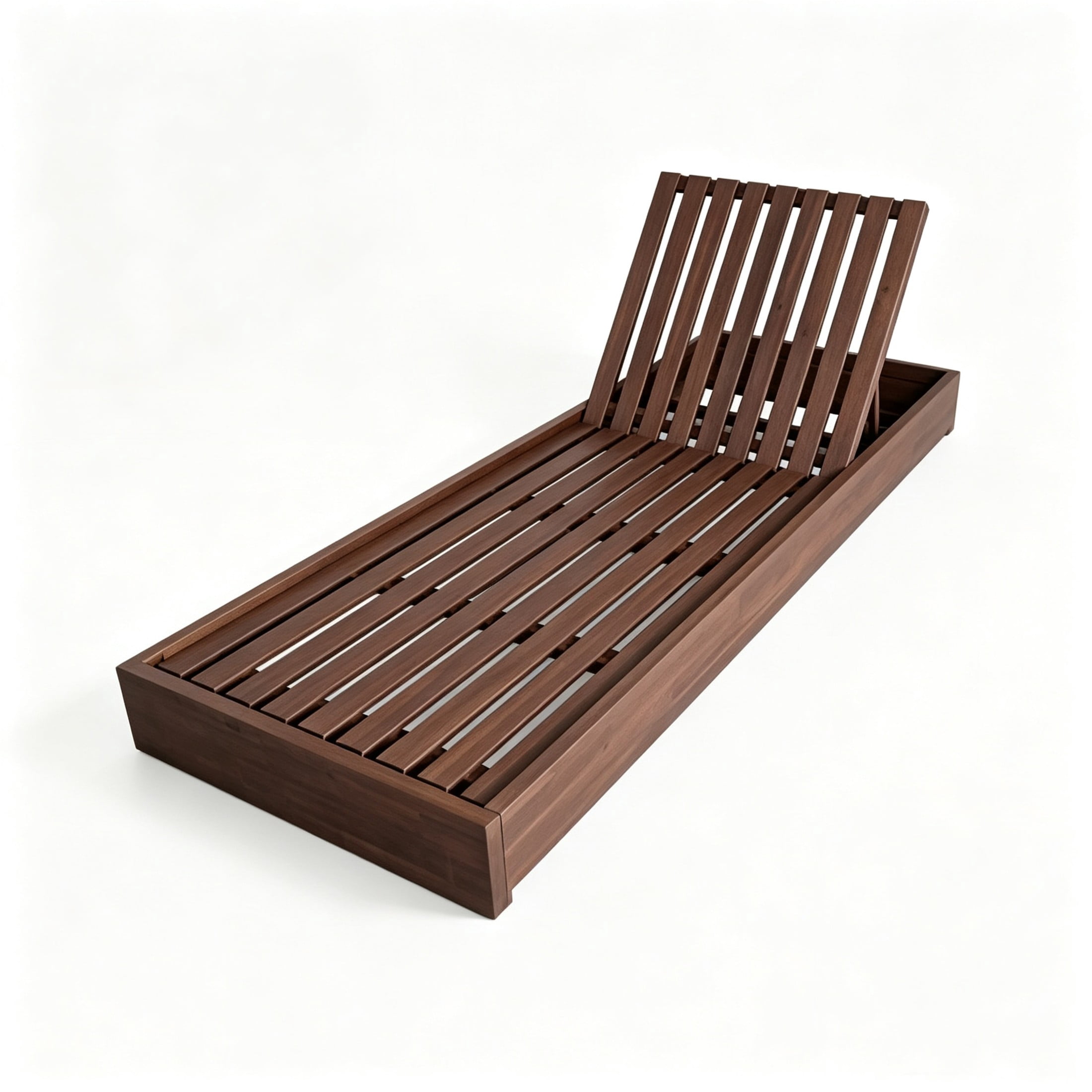 Christopher Knight Home 79" Outdoor Acacia Wood Chaise Lounge Frame, 5-Position Adjustable, Brown