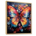 thumbnail image 2 of Designart "Butterfly Wild Color Flit II" Animals Butterfly Floater Framed Canvas Art Print, 2 of 5