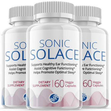 (3 Pack) Sonic Solace - Brain Boost Supplement - Dietary Supplement for Focus, Memory, Clarity, Cognitive, Nootrpic - Advanced Hearing Support Formula for Maximum Strength - 180 Capsules