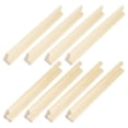 thumbnail image 1 of HEATSHAKING 8Pcs Wooden Domino Trays Khaki Simple Design Minimize Cleaning Time Family Game, 1 of 8