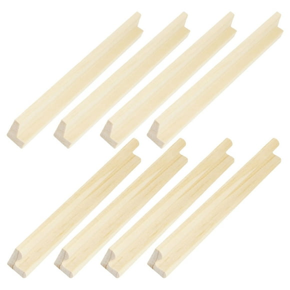 HEATSHAKING 8Pcs Wooden Domino Trays Khaki Simple Design Minimize Cleaning Time Family Game