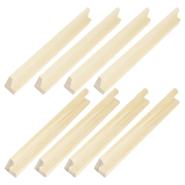 HEATSHAKING 8Pcs Wooden Domino Trays Khaki Simple Design Minimize Cleaning Time Family Game