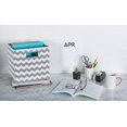 thumbnail image 4 of Design Imports CAMZ37945 Cube de Rangement Carré en Polyester Chevron 13 x 13 x 13 Po, Gris, 4 of 12