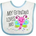 thumbnail image 3 of Inktastic My Grandma Loves Me Cute Dragonfly Boys or Girls Baby Bib, 3 of 4