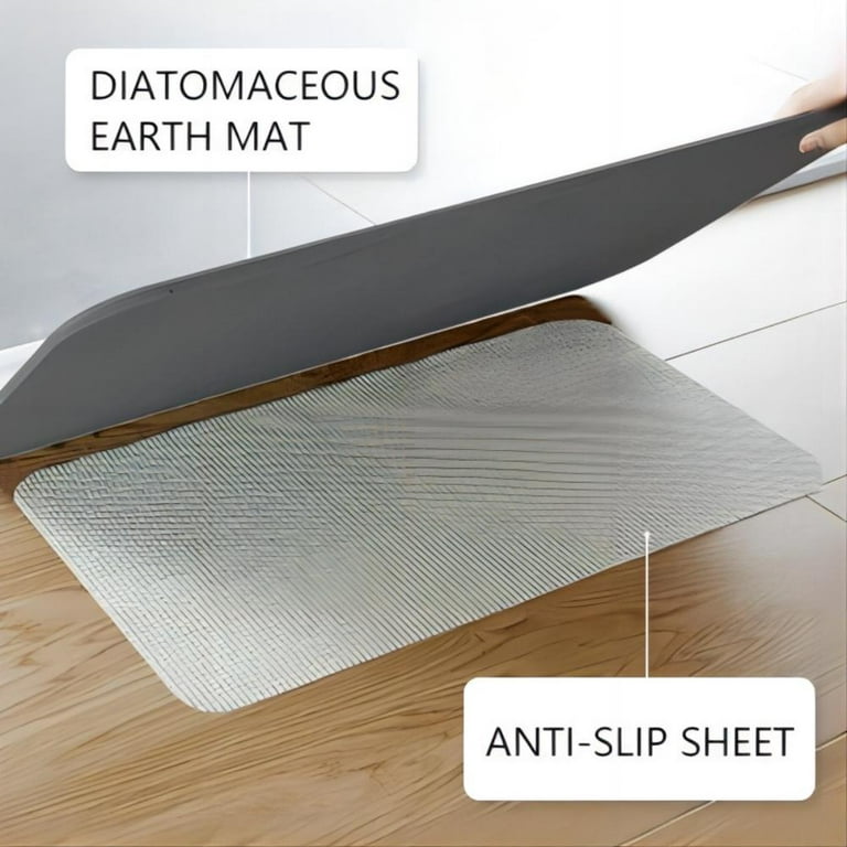Diatomaceous Bath Mat 17.7'' x 35.4'' Fast Drying & Non Slip Large