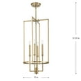 thumbnail image 5 of Progress Lighting Elara 4-Light Foyer Pendant, Vintage Brass, Open Frame, Candelabra Bases, Geometric Styling, 5 of 5