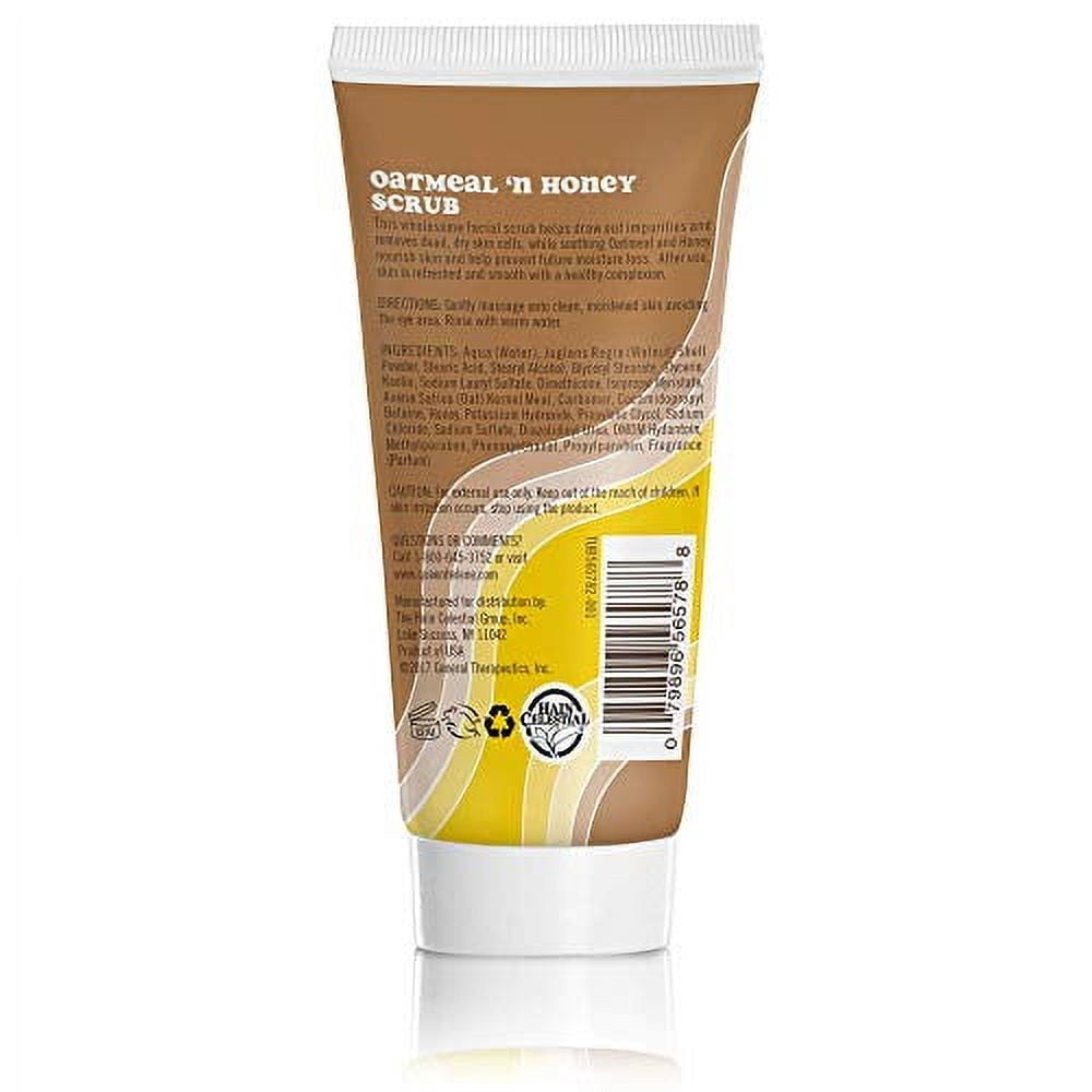 QUEEN HELENE Gentle Natural Facial Scrub, Oatmeal 'n Honey 6 oz (Pack of 3)
