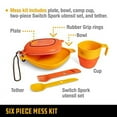 thumbnail image 2 of UCO F-MK-CORE6PC Orange 6 Piece Camping Mess Kit Spork / Plate / Bowl / Cup, 2 of 8
