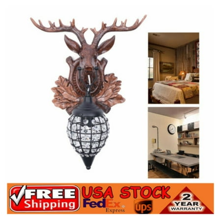 

ChicCrest Antler Wall Sconce Lighting Rustic Deer ChicCrest Decor with Antler and Crystal