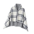 thumbnail image 4 of Poncho, manta, chal, ligero, para adultos, capa, manta para el regazo, para cama, oficina Gris 80x130cm, 4 of 9