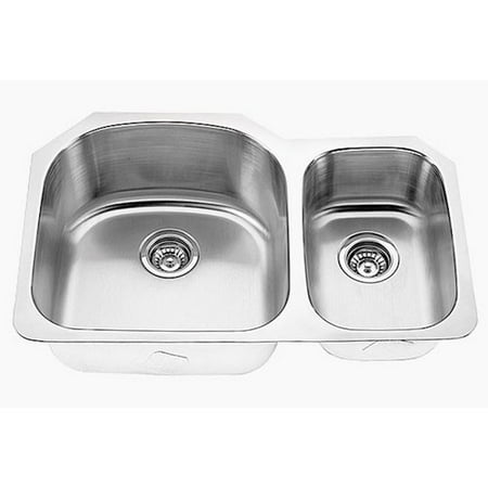 Your Sink Warehouse Designer Collection 30 325 Inch 18 Gauge 70 30 Double Bowl Kitchen Sink