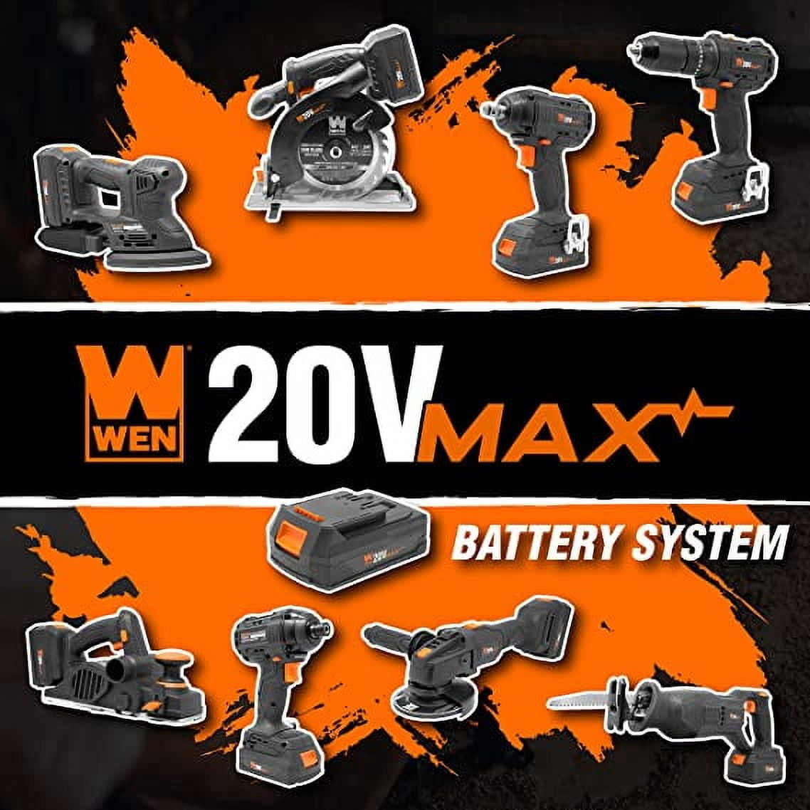 WEN 20V Max Lithium-Ion 4.0 Ah Rechargeable Replacement Battery