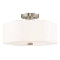 3 Light Flush Mount in New Traditional Style 15 inches Wide By 8.5 inches High Bailey Street Home 218-Bel-2970767