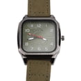 thumbnail image 3 of NFTIGB Men's Vintage PU Leather Strap Quartz Watch Casual Slim Analog Wristwatch (1.5 in / 3.8 cm Dial), Green, 3 of 9
