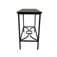 thumbnail image 6 of Murten Modern Accent Side Sofa Table, Black Metal Frame & Wooden Top, 6 of 7