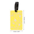 thumbnail image 2 of Unique Bargains 1 Pc Airplane Lines Pattern Luggage Tag for Travelling Yellow, 2 of 5
