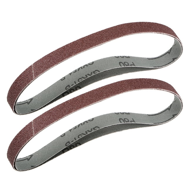 Cinta de lijado de 1/2" x 18" (13mm x 455mm) de óxido de aluminio de 80 granos, 4 piezas
