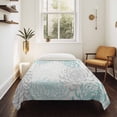 thumbnail image 4 of Aqua White Large Tapestry for Bedroom Wall Hanging Tapestry, Abstract Grey Chrysanthemum Flower Floral Ceiling Backdrop Tapestries Poster Blanket Wall Decor for Teens Room Living Room Dorm 100" x 59", 4 of 8