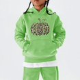 thumbnail image 2 of YunPes Girls Oversized Hoodie Leopard Pumpkin Graphic Sweatshirt Teen Kids Trendy Casual Pullover Top Halloween Party & Spring Fall Daily Wear, 2 of 6
